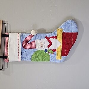 Pottery Barn Kids Santa Christmas Stocking No Name